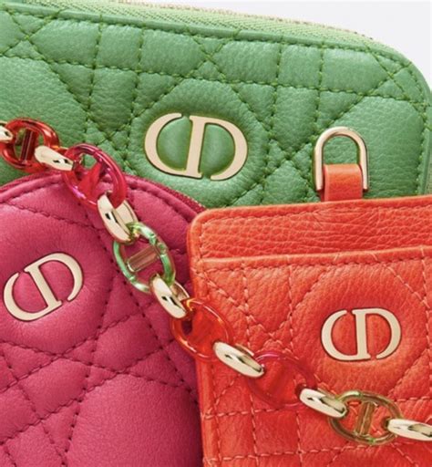 dior caro tri pouch|dior caro card holder.